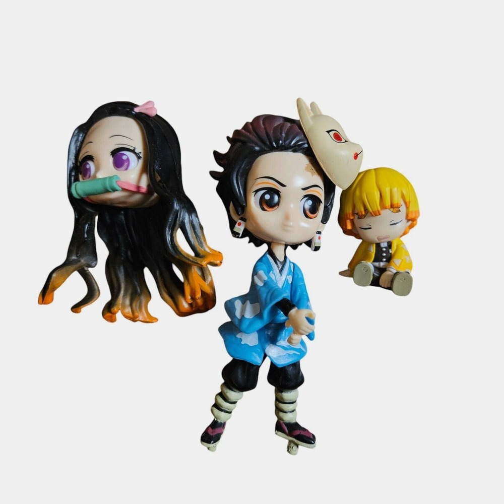 Lot of 3 Demon Slayer Kimetsu no Yaiba‎ - Zenitsu, Tanjiro & Nezuko (Head Only)